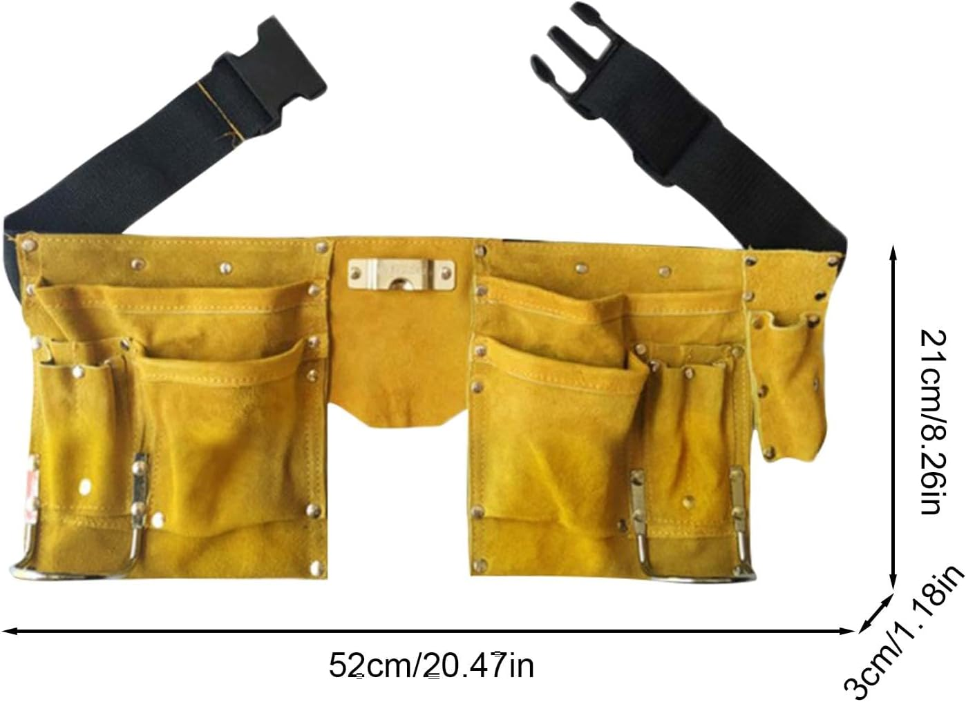 Humdcdy Small Tool Bag,Garden Tool Organizer with Pocket - Versatile Cleaning Organizer Bag, PU Leather Work Supply Bag for Gardener Electrician Contractor Repairman image number 6