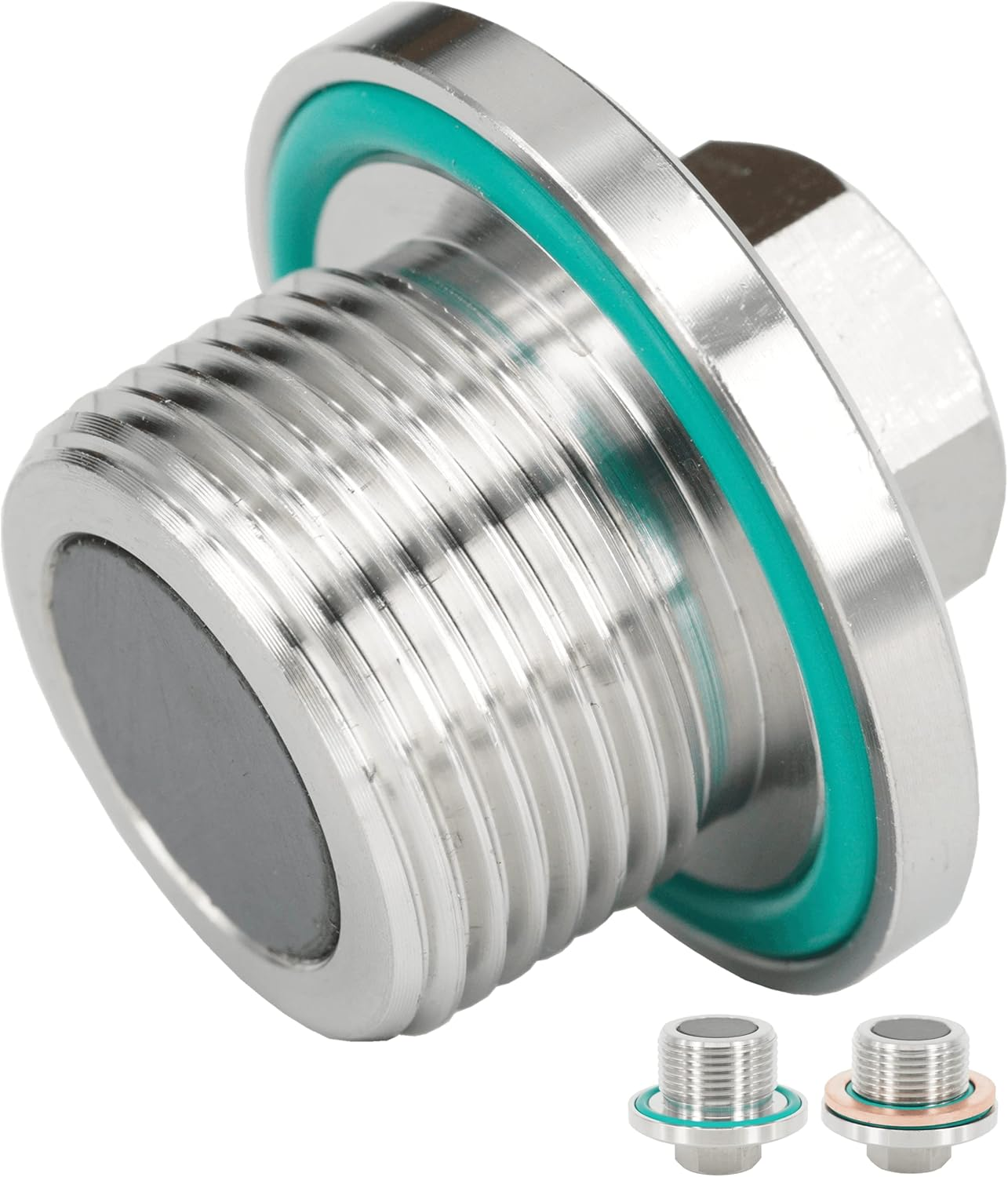 Dsnaduo 1 Pc M22X1.5 Stainless Steel Magnetic Transmission Front/Rear Differential Gearbox Oil Fill and Drain Plug Fit for BMW, Mini Cooper, John Deere, KTM, Replace 33117525064, HWP0065 image number 5