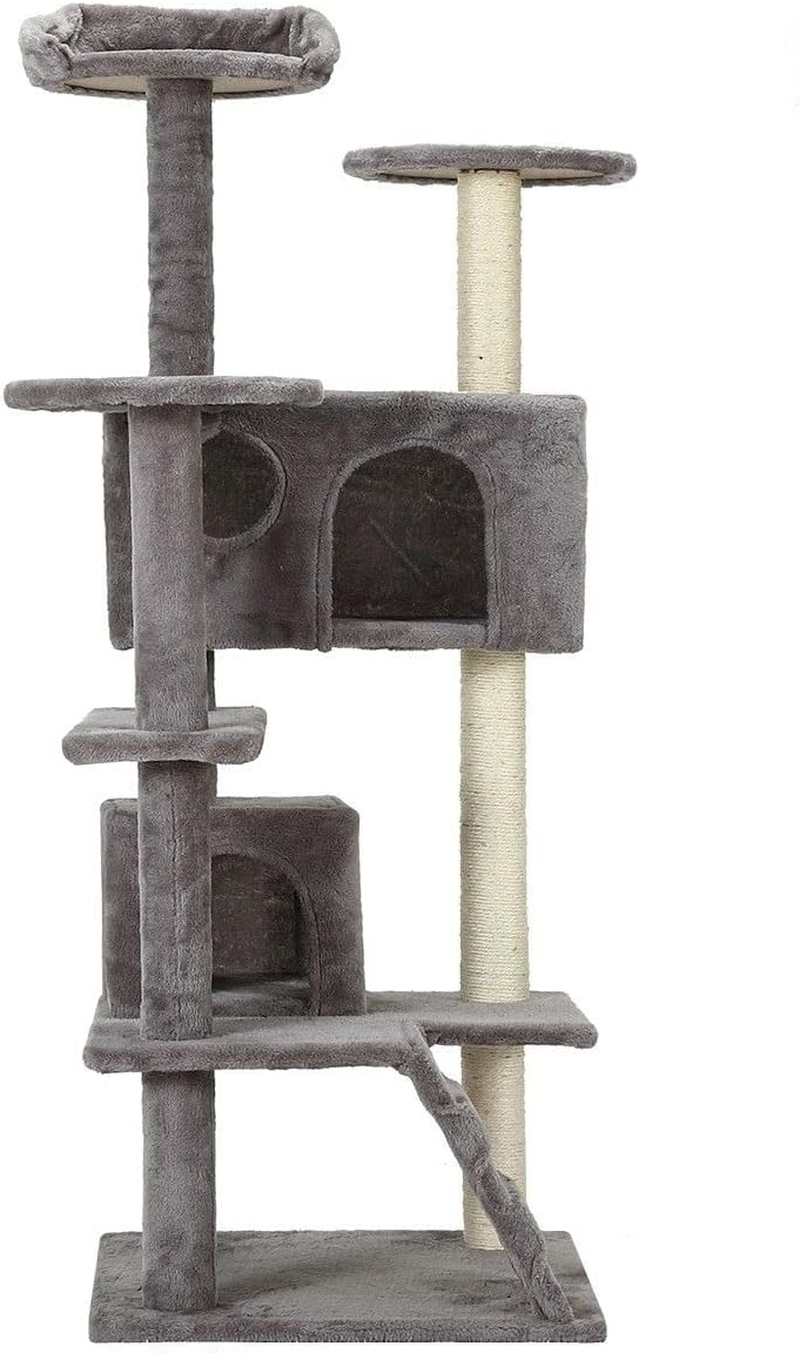 130Cm Cat Scratching Post Cat Tree Tower Home Exercise Gym Climbing Tree Play House Medium image number 2