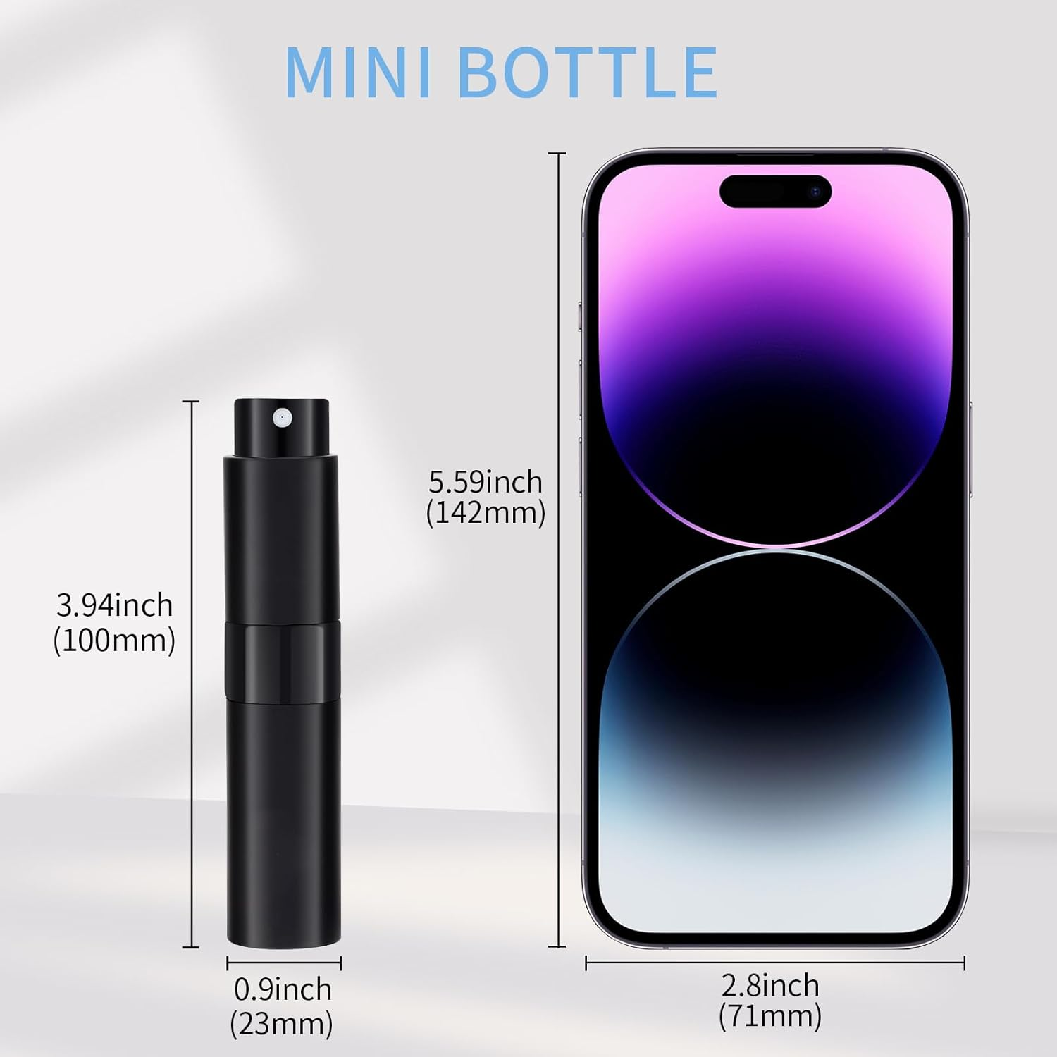 Putmhim 3Pcs 8Ml Cologne Travel Bottle, Perfume Atomizer, Refillable Perfume Sprayer, Twist up Perfume Bottle, Mini Perfume Dispenser（Black） image number 1