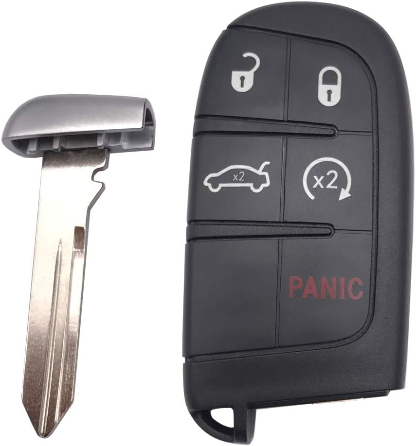 Key Fob Cover Case Fit for Jeep Grand Cherokee Wrangler Compass Cherokee Renegade Patriot Grand Comander for Chrysler 300 200 Dodge Charger Challenger Dart Durango Journey Renegade Fiat (Black) image number 5