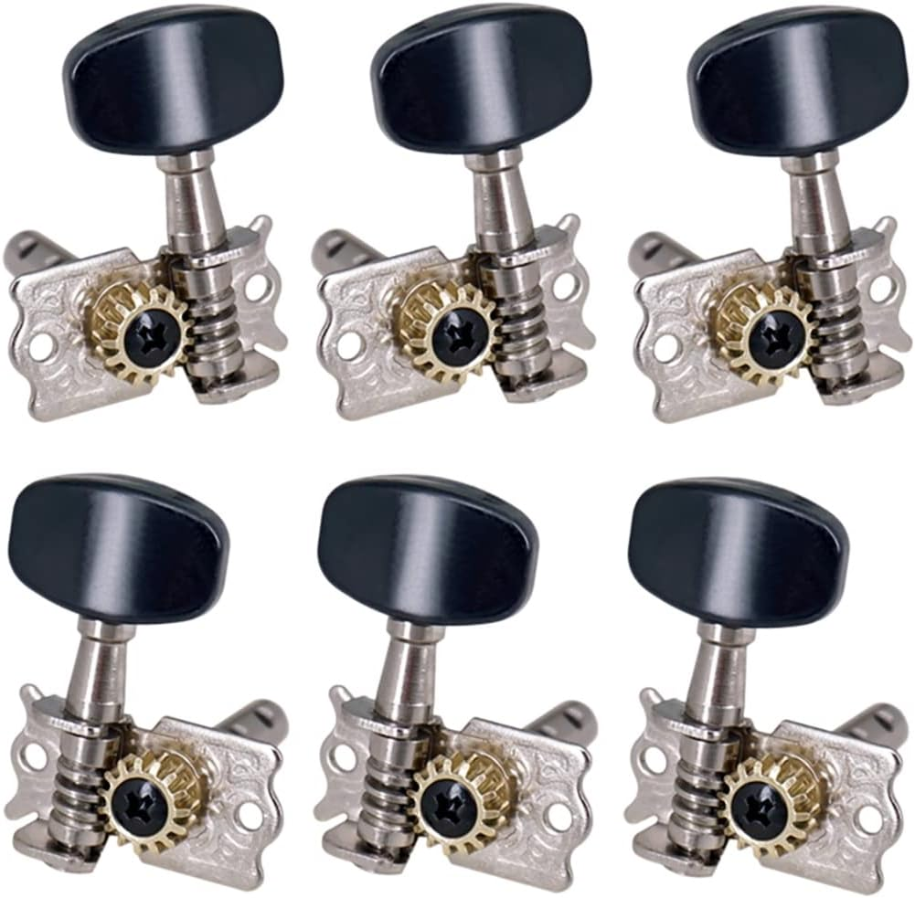 6Pcs 3R3L Guitar Tuning Pegs Open Machine Heads Acoustic Folk Guitar Tuning Peg Tuners Parts image number 3