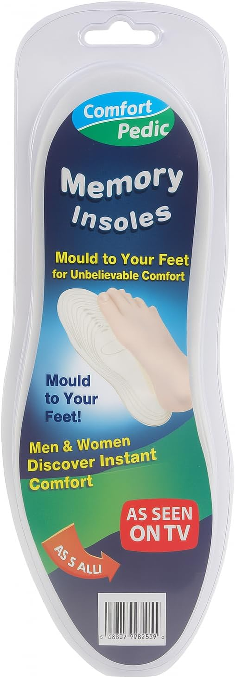 Memory Foam Insoles &ndash; 2 Pairs | Trim-To-Fit Inserts for Men & Women | Arch Support, Shock Absorption & Foot Pain Relief | All-Day Comfort for Work Boots, Sneakers & Shoes image number 5