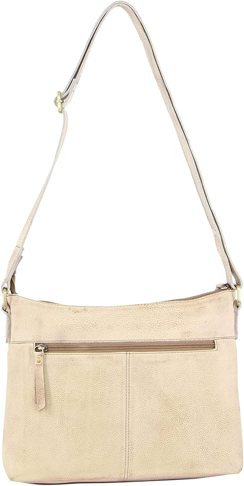 Pierre Cardin Womens Leather Perforated Cross-Body Bag with Stud Detailing - Latte image number 2