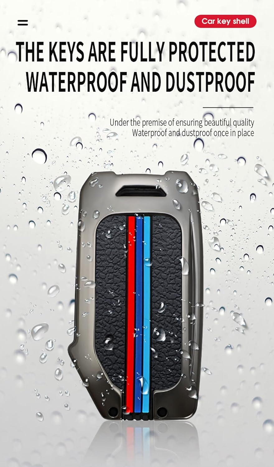 HIBEYO for KIA Telluride Key Case Holder 4 Button Alloy Key Fob Cover for KIA Telluride Seltos Soul Forte GT EX Sportage Sorento Cerato NIRO Push Key Smart Key Cover Accessories -B Type Black - A Type Silver image number 4