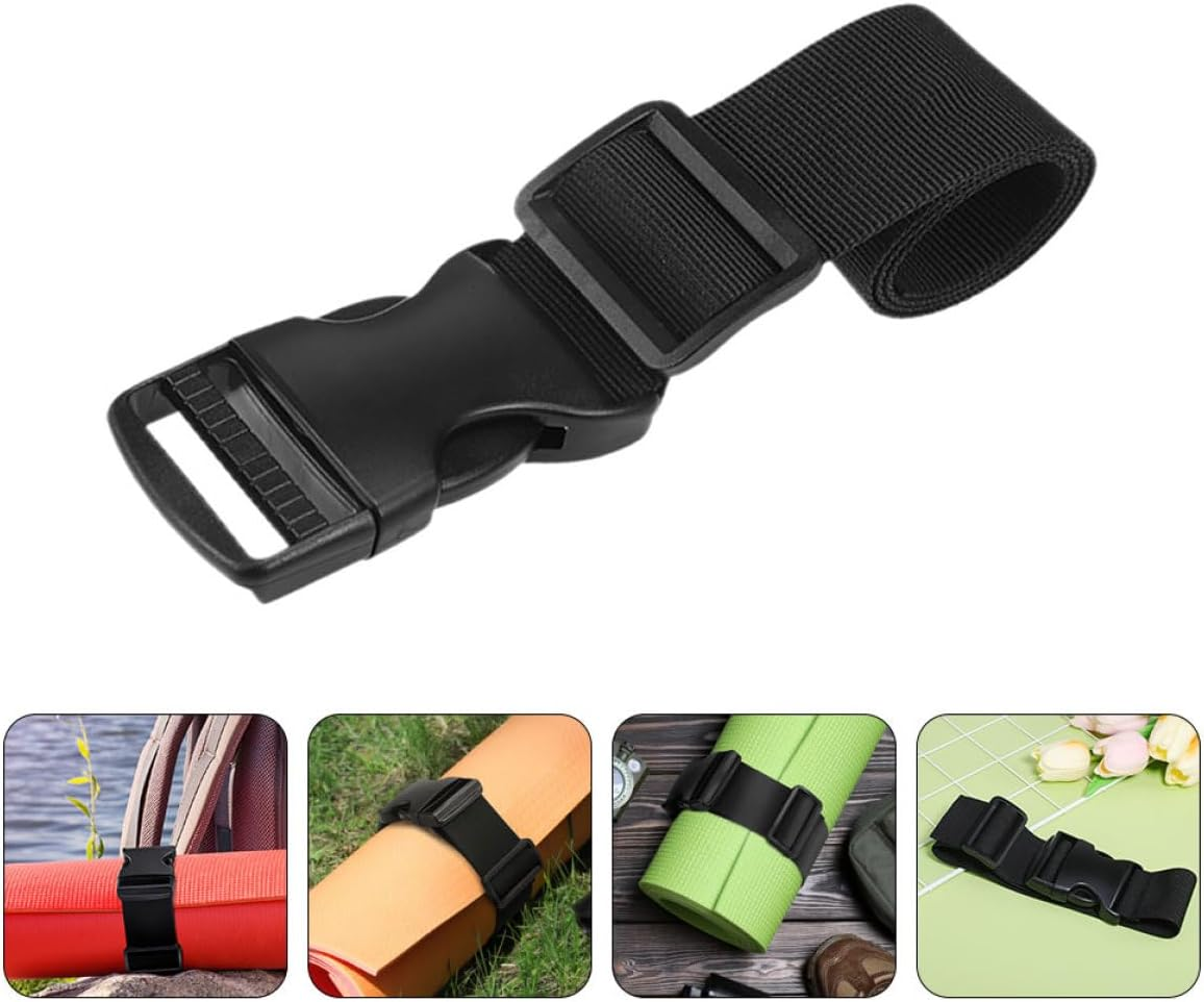 SECFOU 2Pcs Adjustable Nylon Buckle Straps Lightweight Outdoor Luggage Tie down Bands Portable Travel Belt for Backpack Camping and Hiking Gear Secure Attachment image number 1