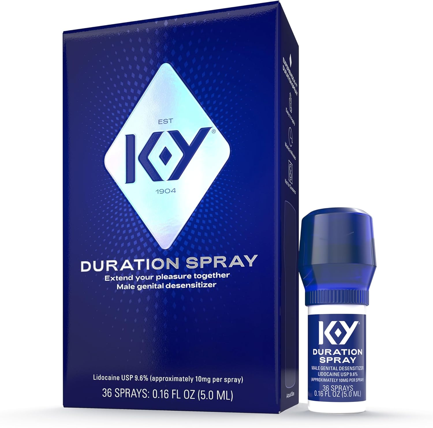 Duration Spray for Men, K-Y - Male Genital Desensitizer Spray to Last Longer, 0.16 Fl Oz., 36 Sprays/0.16 Made with Delay Lube for Men to Help Men Last Longer in Bed image number 6