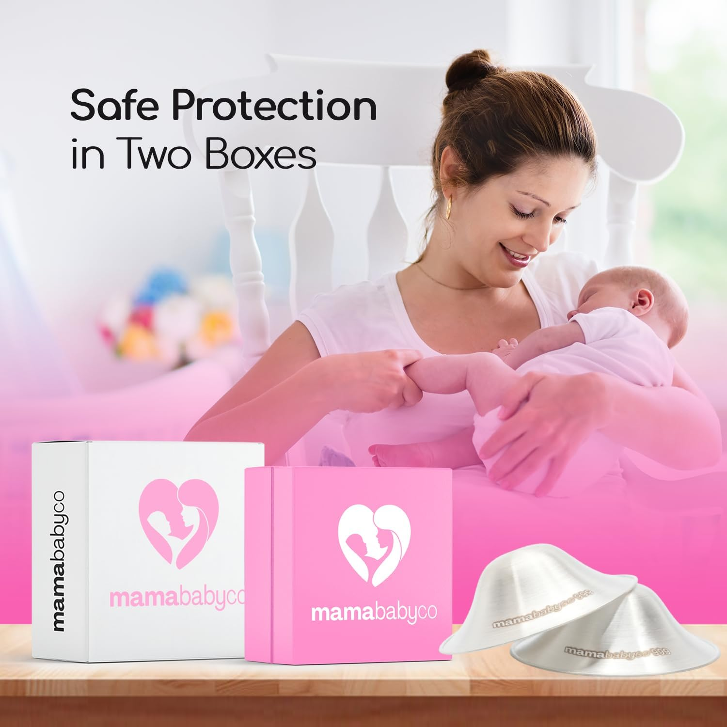 Mamababyco&reg; 999 Silver Nursing Cups - the Original Nipple Shields for Nursing Newborn - Breastfeeding Essentials - Protect and Soothe Sore Nipples - Nickel Free - Standard Size (Regular) image number 5