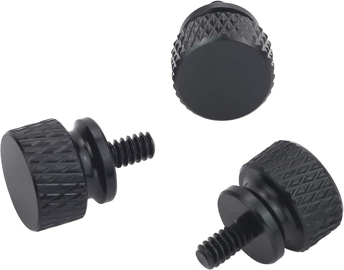 6#-32 Anodized Aluminum Thumbscrews, Computer Case Thumbscrews, Thumb Screws, Black, 10 PCS image number 6