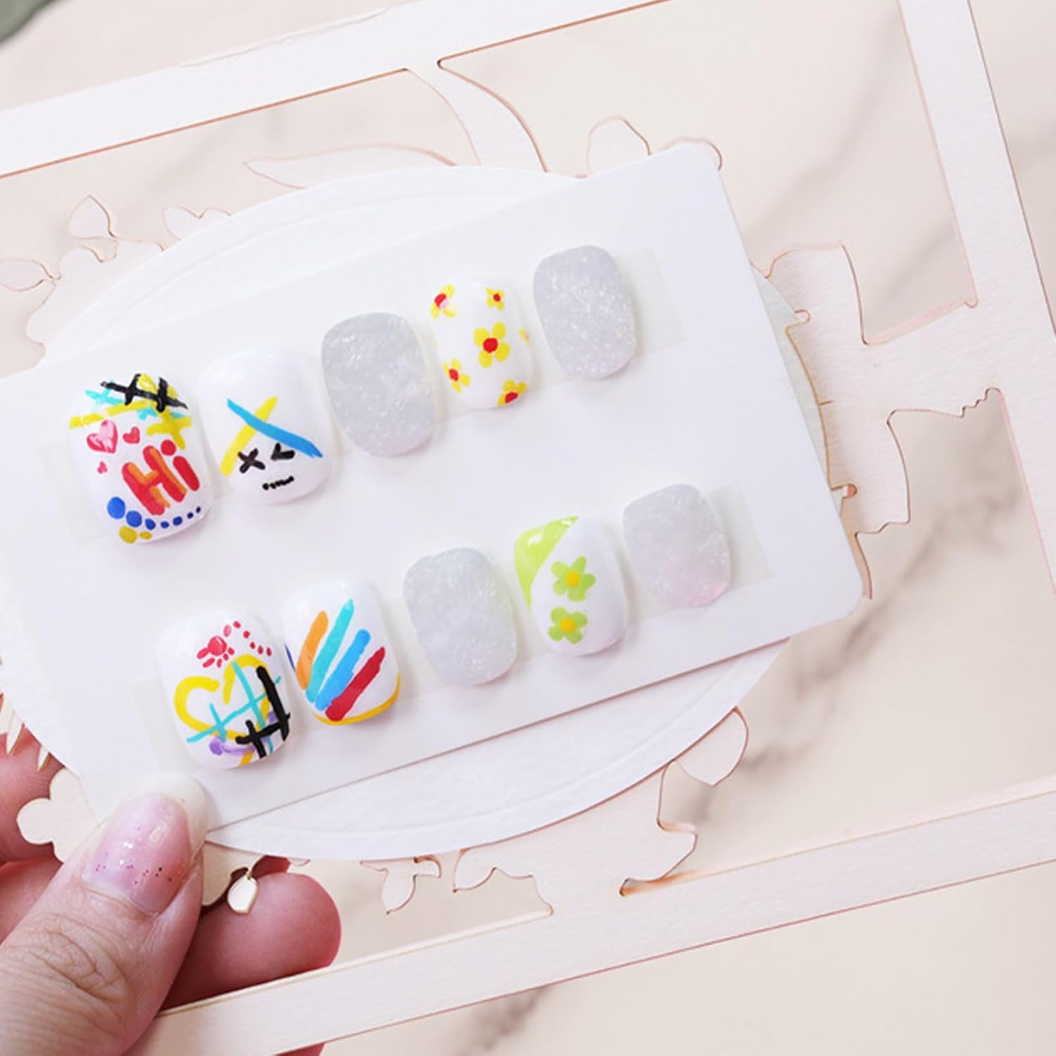 Cileznw Nail Pen - 12 Colors Quick Dry Acrylic Paint with Tips | Nail Decoration Pen | for Kids Christmas Stocking Stuffers Beginners Teens Women Nail Night Girls image number 3