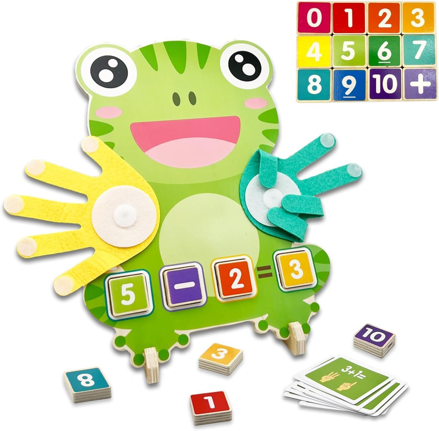 Starweeks Montessori Math Learning Toys for 3-6 Year Olds, 9FT Finger Counting Number Blocks, Addition & Subtraction Math Cards, Educational Preschool Toy for Toddlers, Gift Boys & Girls image number 4
