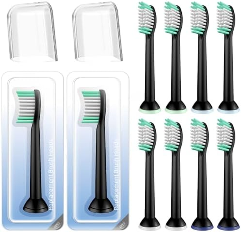 Toolsy 10 Pack Toothbrush Replacement Heads Compatible with Aquasonic Black Series/Black Series Pro/Vibe Series/Dro Series Pro Sonic Electric Toothbrush, 10 Count (Black) image number 2