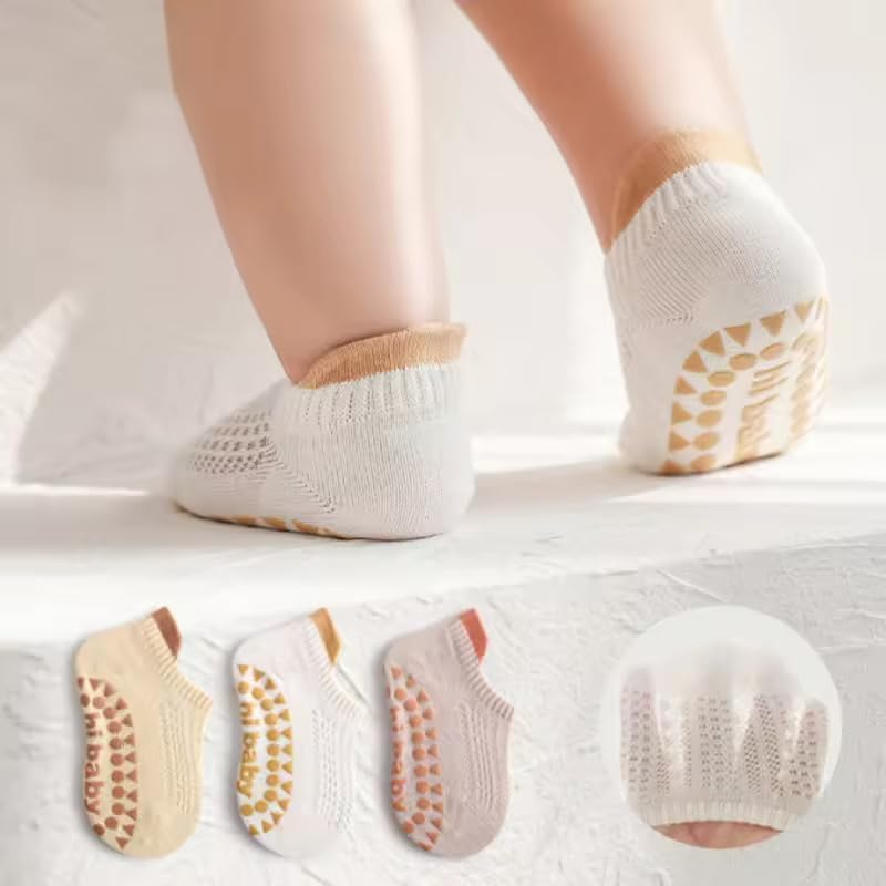 Non-Slip Baby Socks Spring Summer Season - for Baby'S Safe Steps - Soft Cotton - Grippy Soles - for Babies, Girls and Boys Toddlers (0-5) Y image number 4