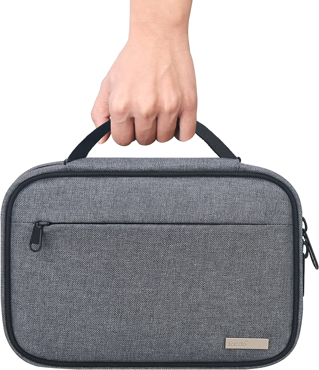 Lacdo Cord Organizer Travel, Cable Organizer Bag Case, Portable Electronics Organizer Travel Case, 6 Layer Large Capacity Charging Cords Storage Organizer for Cables, SD Card, Travel Essentials, Gray image number 6