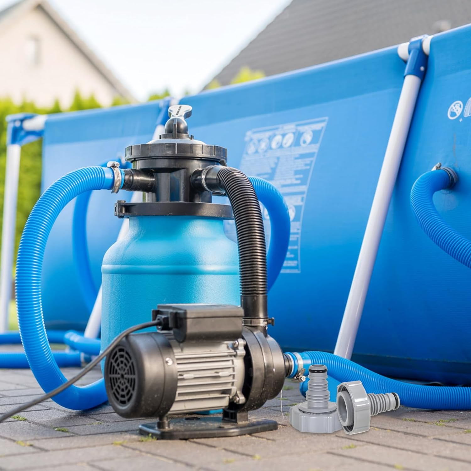 P6H1419 Drain Valve, Drainage Adapter for Drain, Swimming Pool Hose Adapter Hose Replacement Plug, Pipe Valve Connection for Swimming Pool Maintenance image number 5