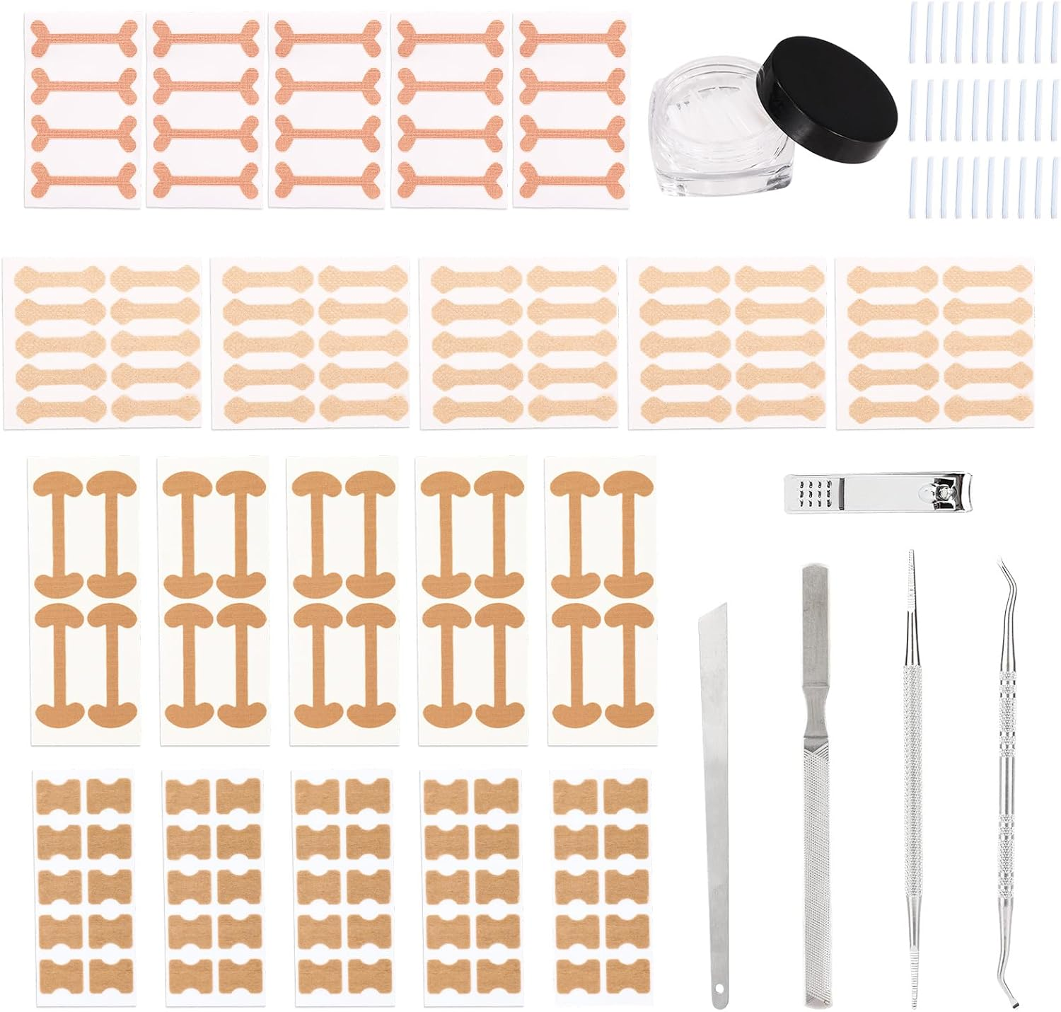 Ingrown Toenail Tool Set, Feet Pedicure Tools with Nail File & Clippers Skin Bevel Knife Toenail Groove Pick & Spoon Nail Stickers for Men Women Pedicure Tool image number 6