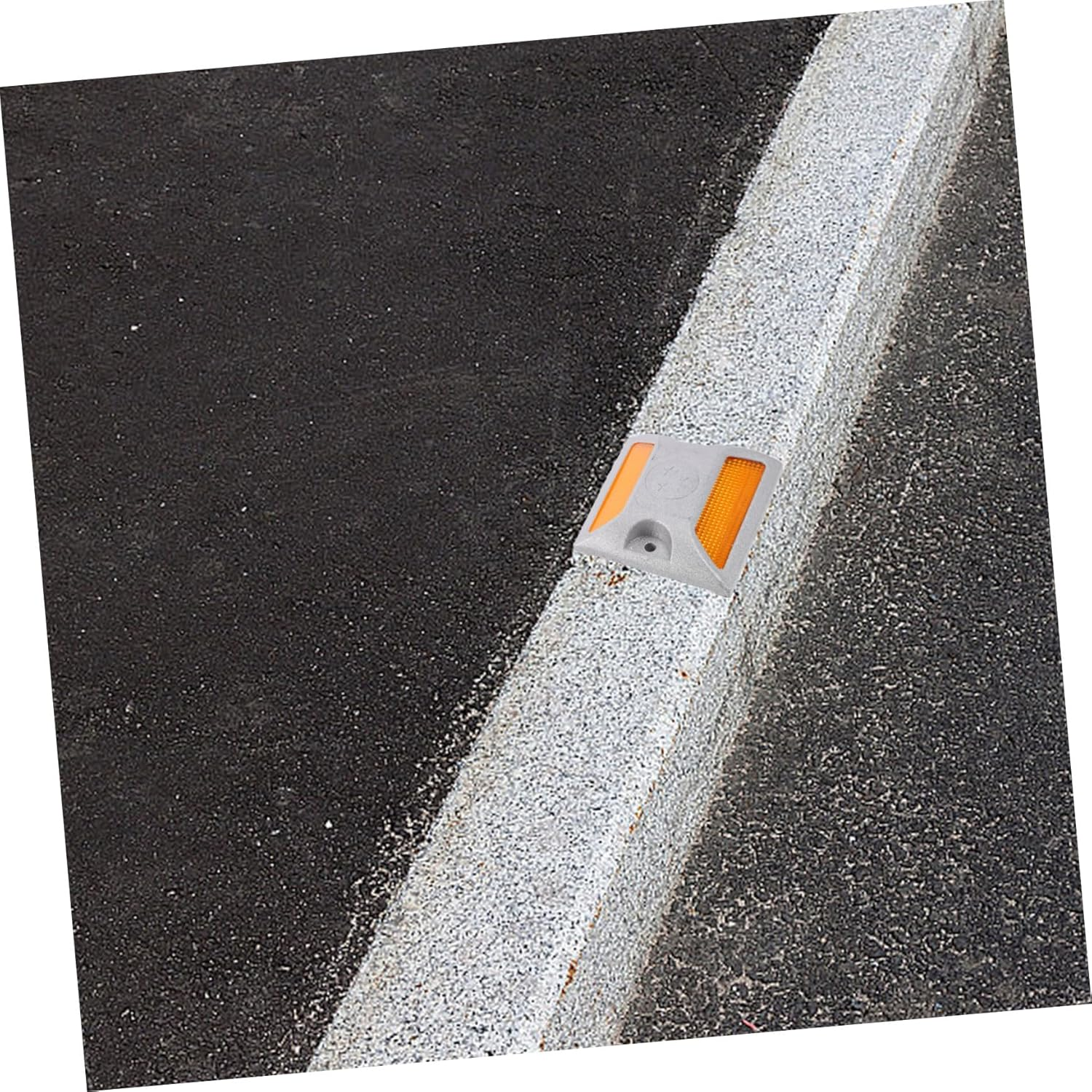 Yardwe Roadside Markers Reflective Aluminum 2Pcs Pavement Reflectors Cat Eyes Road Reflectors for Night Driving