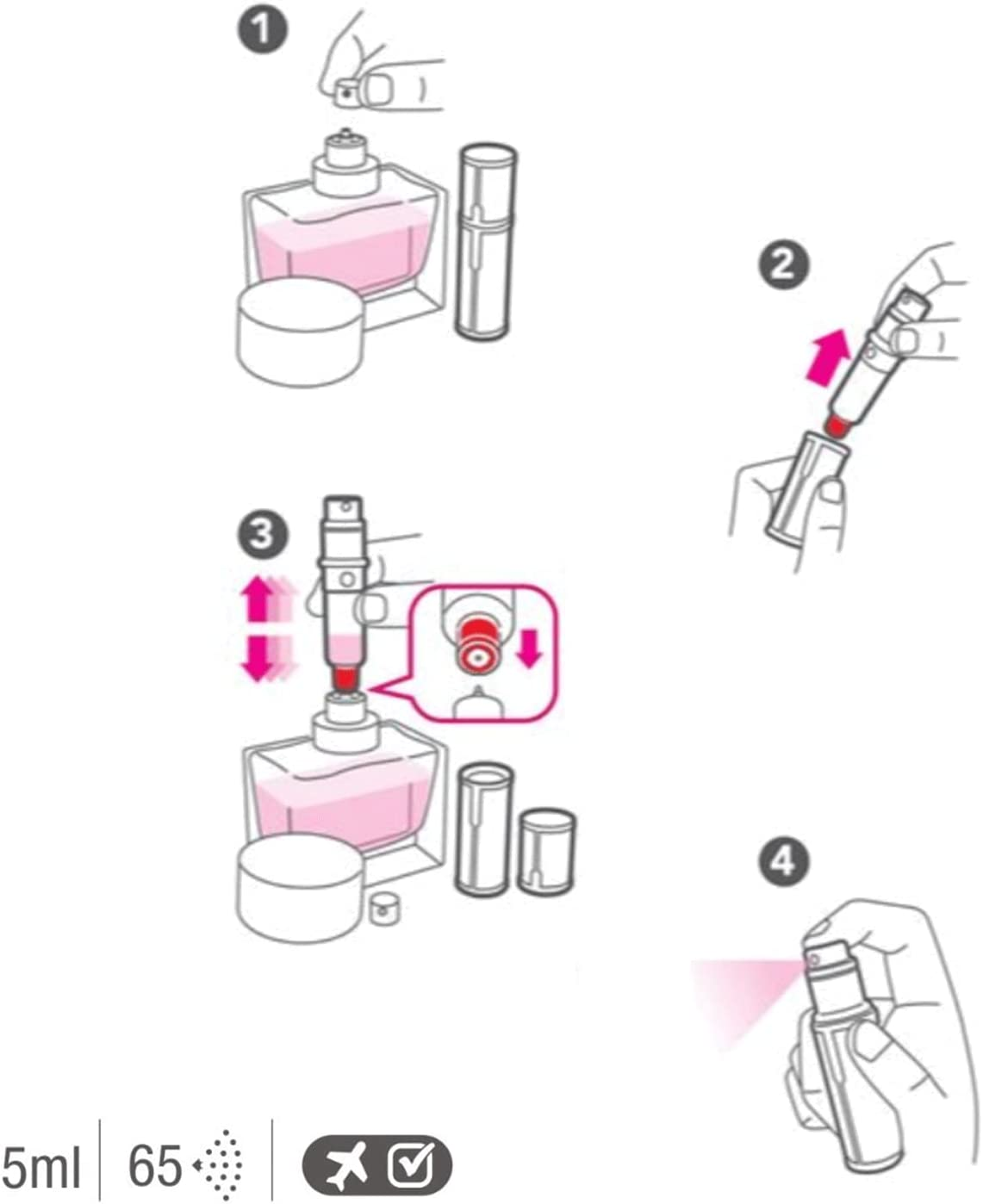 Travalo Perfume Atomiser Set Black