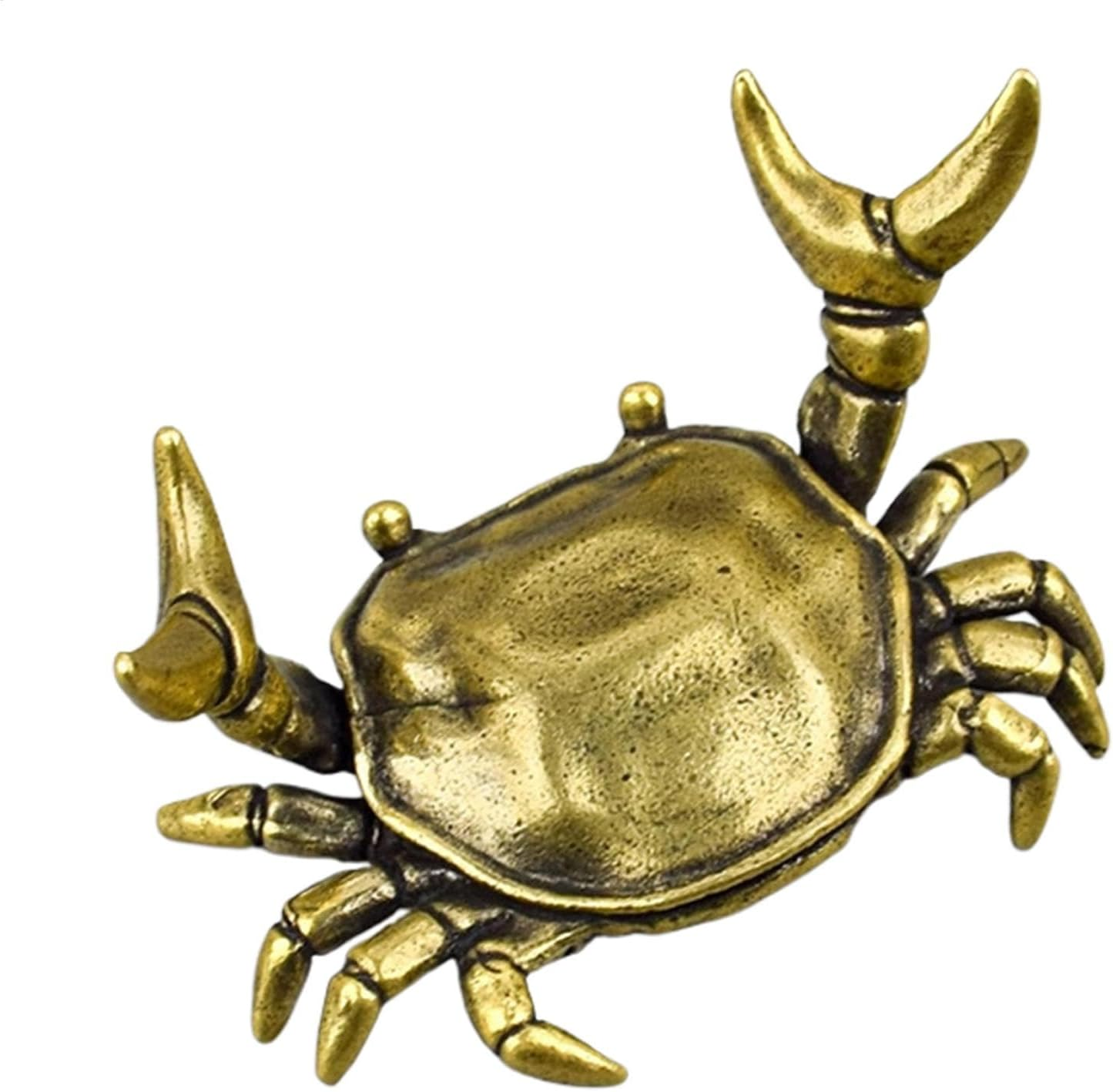 Arrovarp Cute Pen Holder for Desk - Weightlifting Crab Brass Statue Pen Rest - Unique Pen Storage Rack, Home Decor Animal Sculpture for Placing Desks, Bookshelves, Display Cabinets image number 2