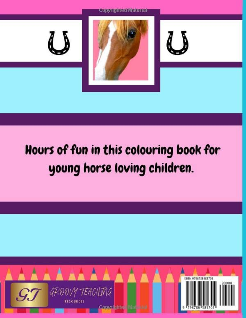 Horse and Pony Coloring Book for Kids: Fun Coloring Book Full of Super Cute Pony and Horse Pictures for Young Children to Color. image number 1