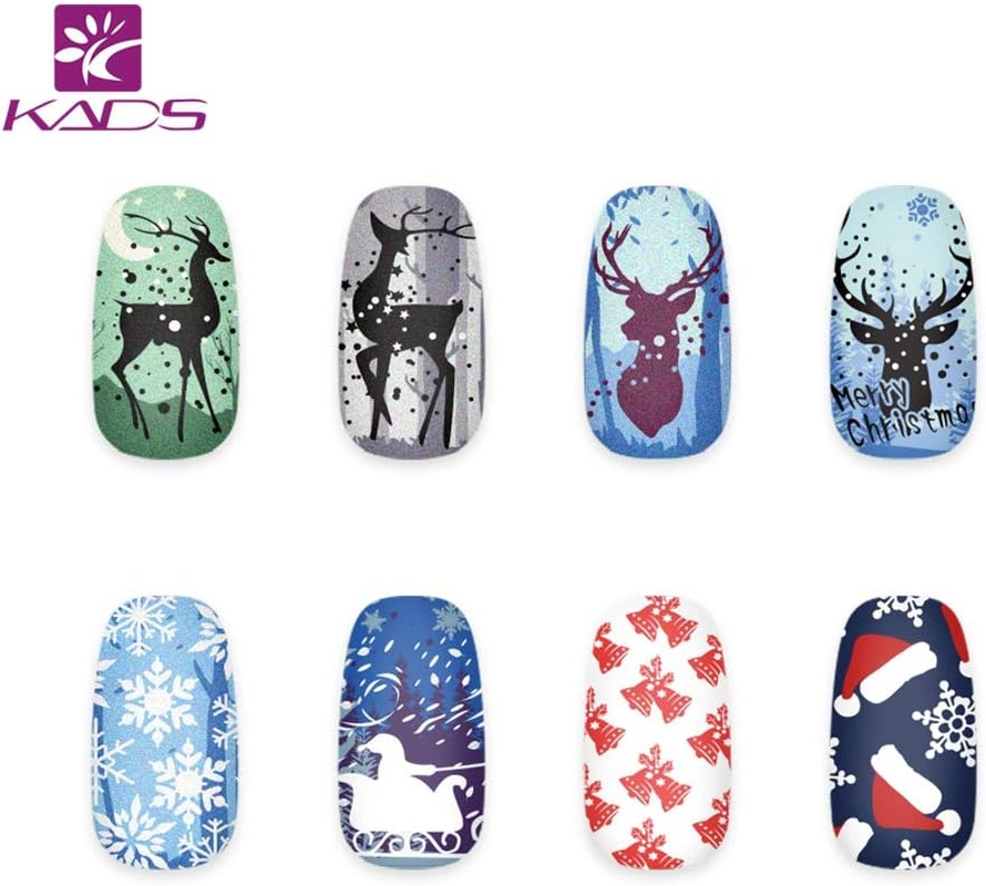 KADS Nail Art Stamp Plate Christmas Stamping Plate Stencil Image Template Colorful Snowflakes (CH013) - Ch005 image number 2