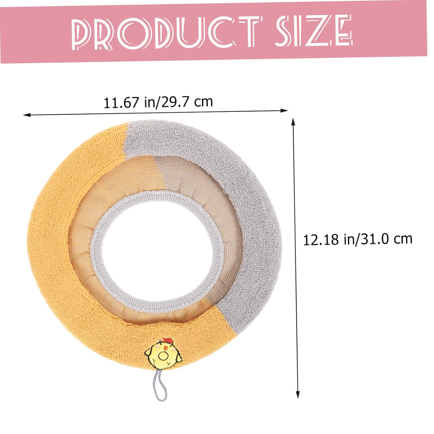 DOITOOL Toilet Seat Cushion Cover Thickened Washable Bathroom Pad Handle Breathable and Comfortable Toilet Seat Warmer Fit for Grey Yellow image number 4
