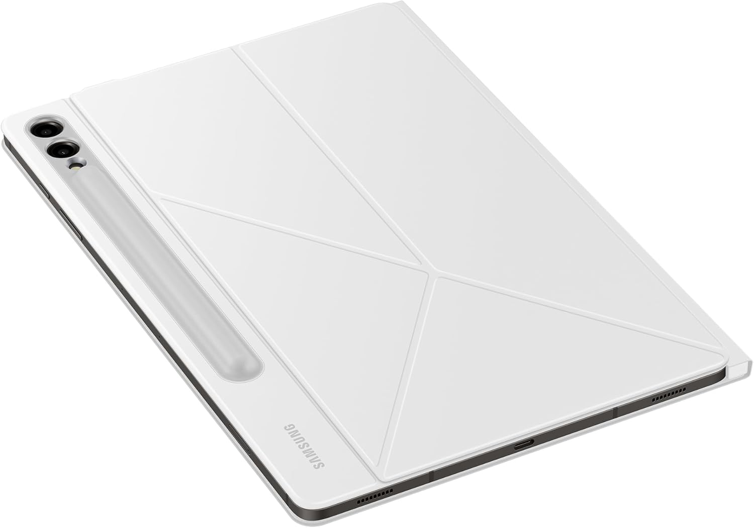 Samsung Smart Book Cover for Galaxy Tab S9+, White - Black image number 4