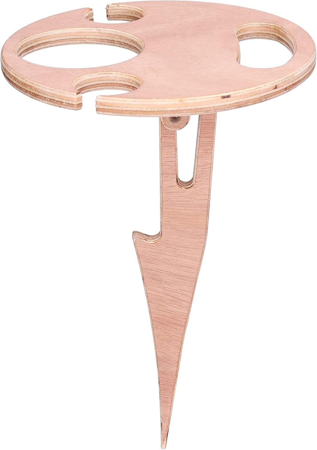 Foldable Wine Rack Outdoor Wine Table Support Holder for Party & Backyard Picnic Mini Wooden Picnic Table image number 4