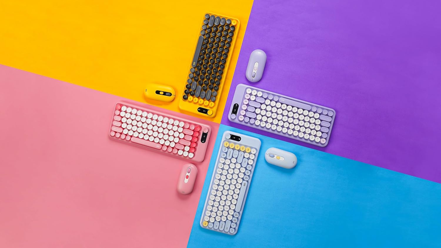 Fantech GO MOCHI85 75% Mechanical Keyboard and Mouse Combo 1600 DPI Mouse, Bt/2.4Ghz Wireless Computer Keyboard with Knob for Pc/Mac, Pink image number 6