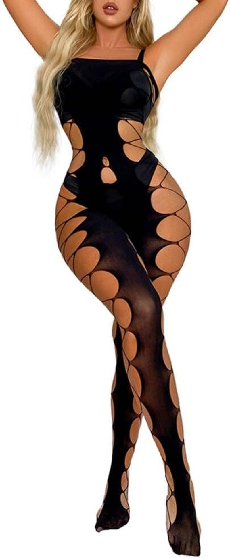 Buitifo Fishnet Bodystocking plus Size Bodysuit Lingerie for Woman