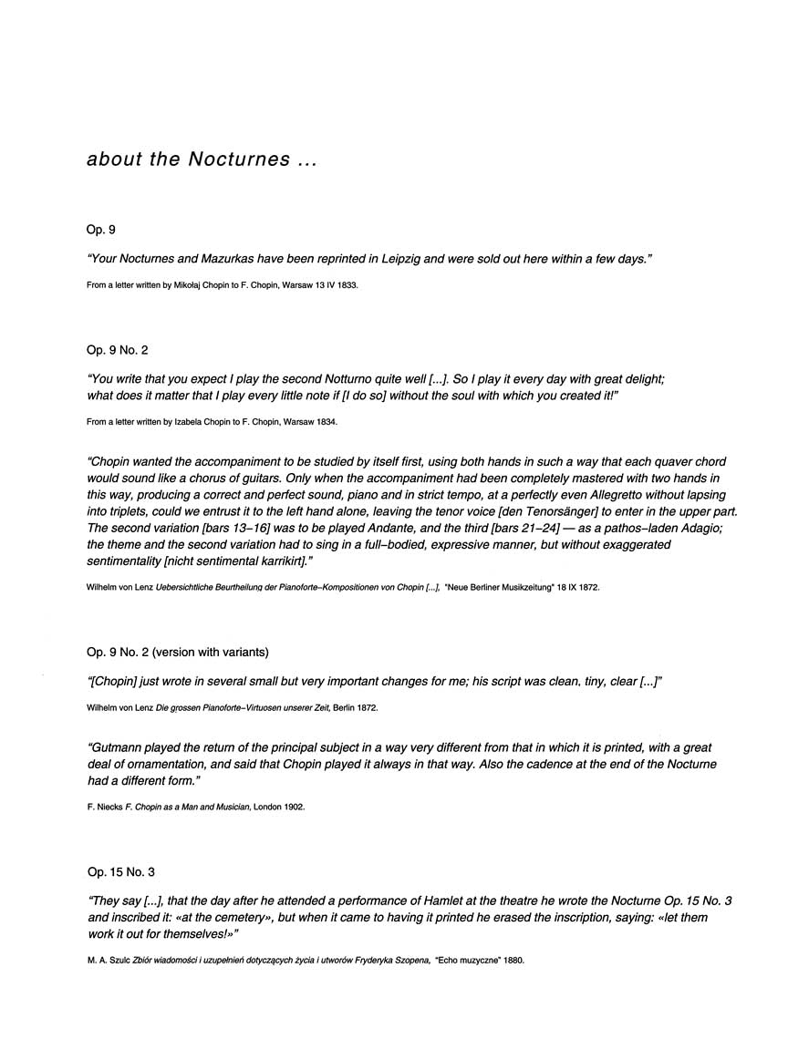 Nocturnes for Piano Vol.5 Op. 9-62 Urtext (Chopin National Edition): Chopin National Edition 5A, Vol. 5 image number 4