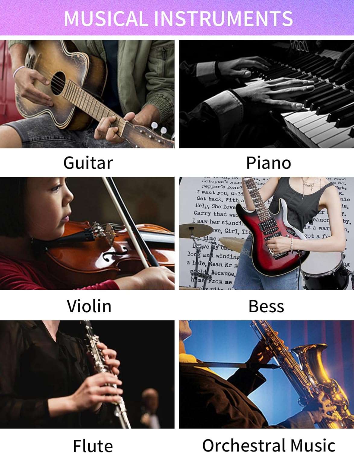 Sheet Music Folder, 4-Page Expandable Music Folder, A4 Score Folder, File Storage Folder, Documents Storage Folder, Binder Music Folder, Organizer for Storage, Spiral Binder Organizer Music Stand (BL) image number 6