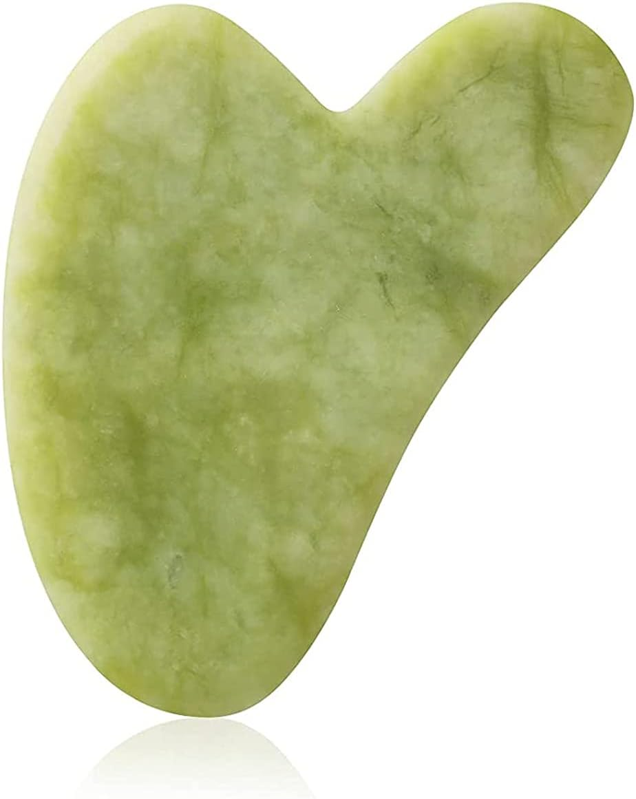 Gua Sha Massage Tool for Facial and Body Massage, Jade Gua Sha Tool Green Aventurine, Made of Pure Natural Jade Stone（1 Pcs） image number 2