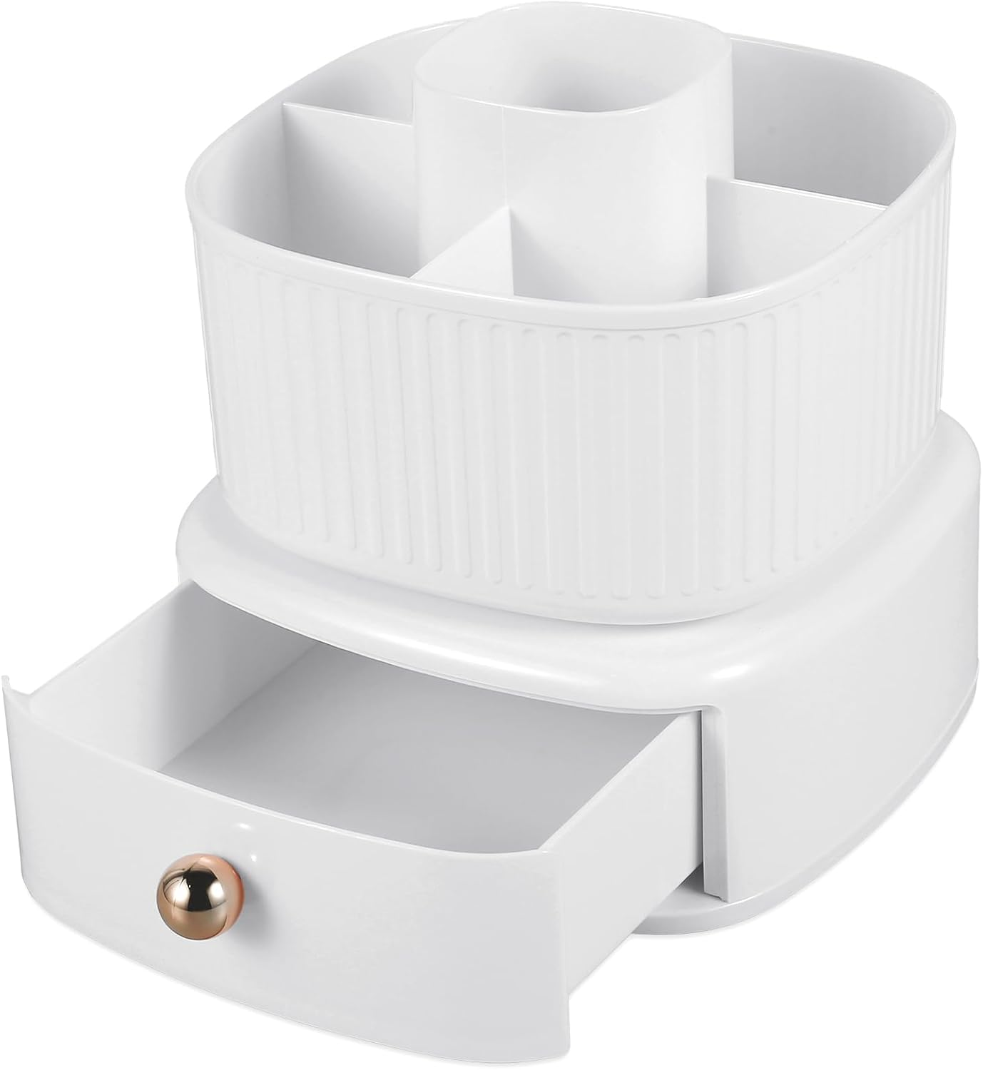 Desk Pencil Pen Holder, 5 Slots 360&deg; Degree Rotating Pen Organizer, Desktop Storage Pen Organizers for Desk Storage Stationery Supplies Pencil Cup Desk Accessories for Office School Home Art Supply