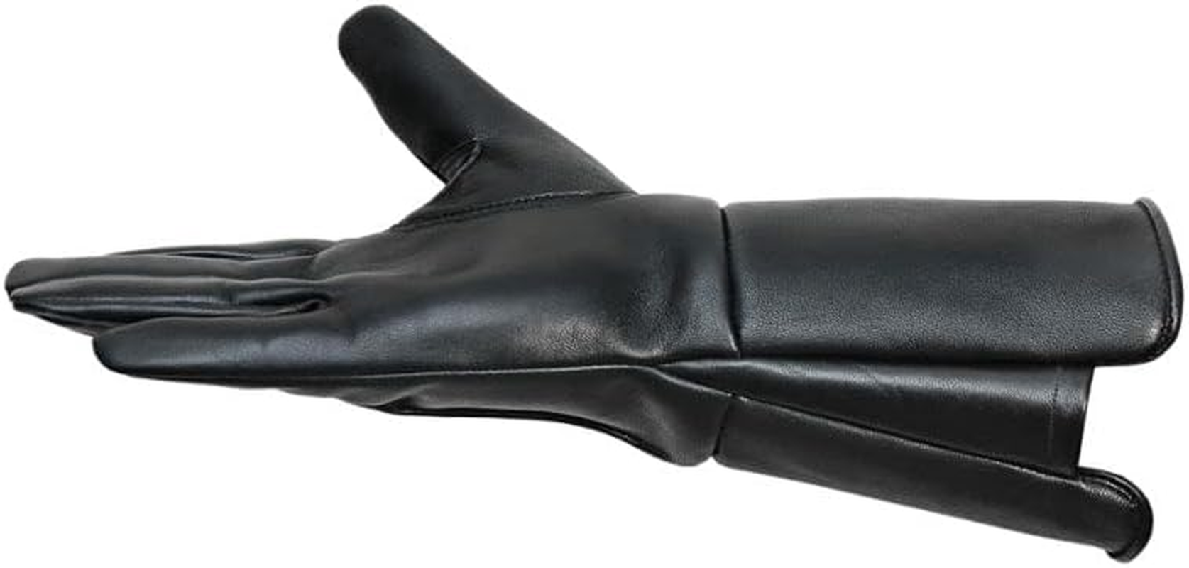 Shanan Medieval Leather Gauntlet - Black Waterproof Gloves for Men, Cosplay, Motorcycle, Artillery, Cavalry, Infantry - Riding, Working, Hiking - Brown Heated Long Cuff image number 1