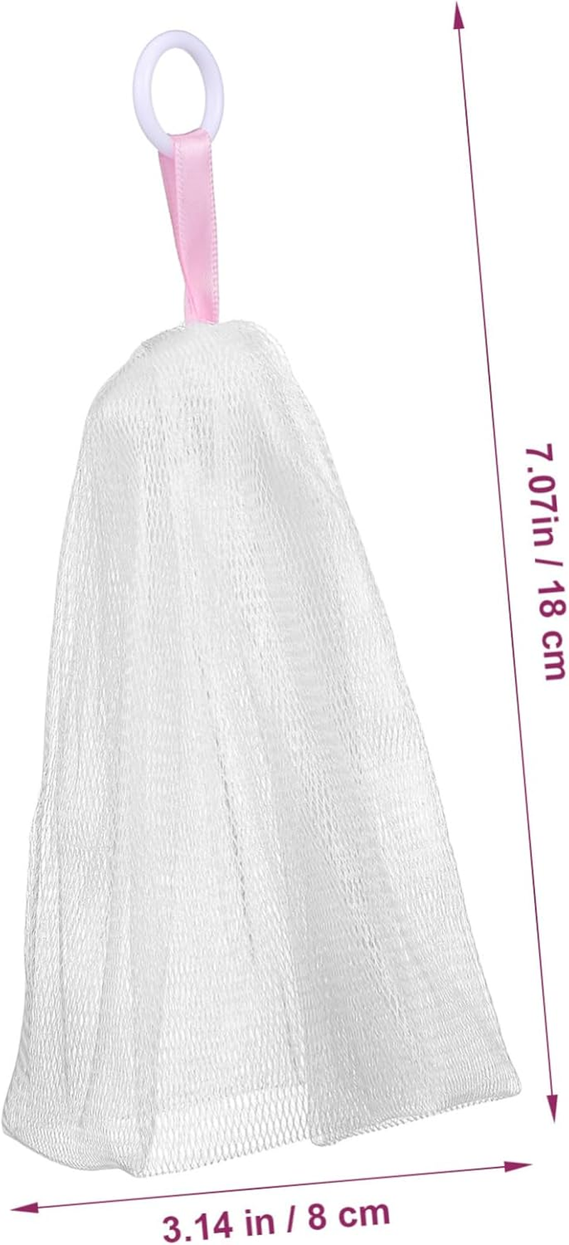 Angoily 3 Pcs Japanese Soap Foaming Net Pouches Soap Saver Bags Drawstring Exfoliating Shower Supplies for Body and Facial Cleansing image number 4