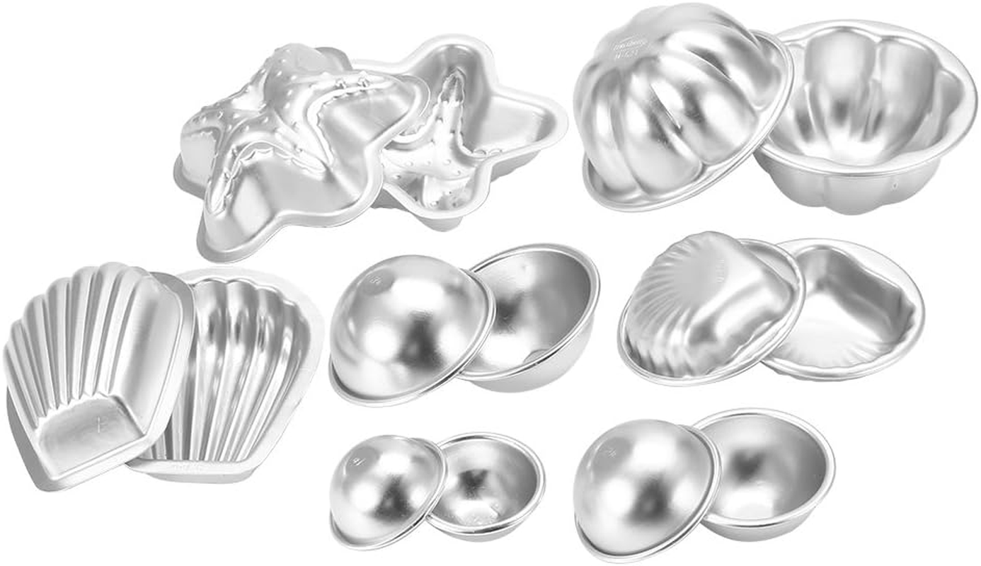 Bath Bomb Shapes Stainless Steel, Mini Bath Bomb Shapes Aluminum Alloy Bath Bomb Shapes Carbonated Crafting DIY Cake Tools(Set 8) image number 4