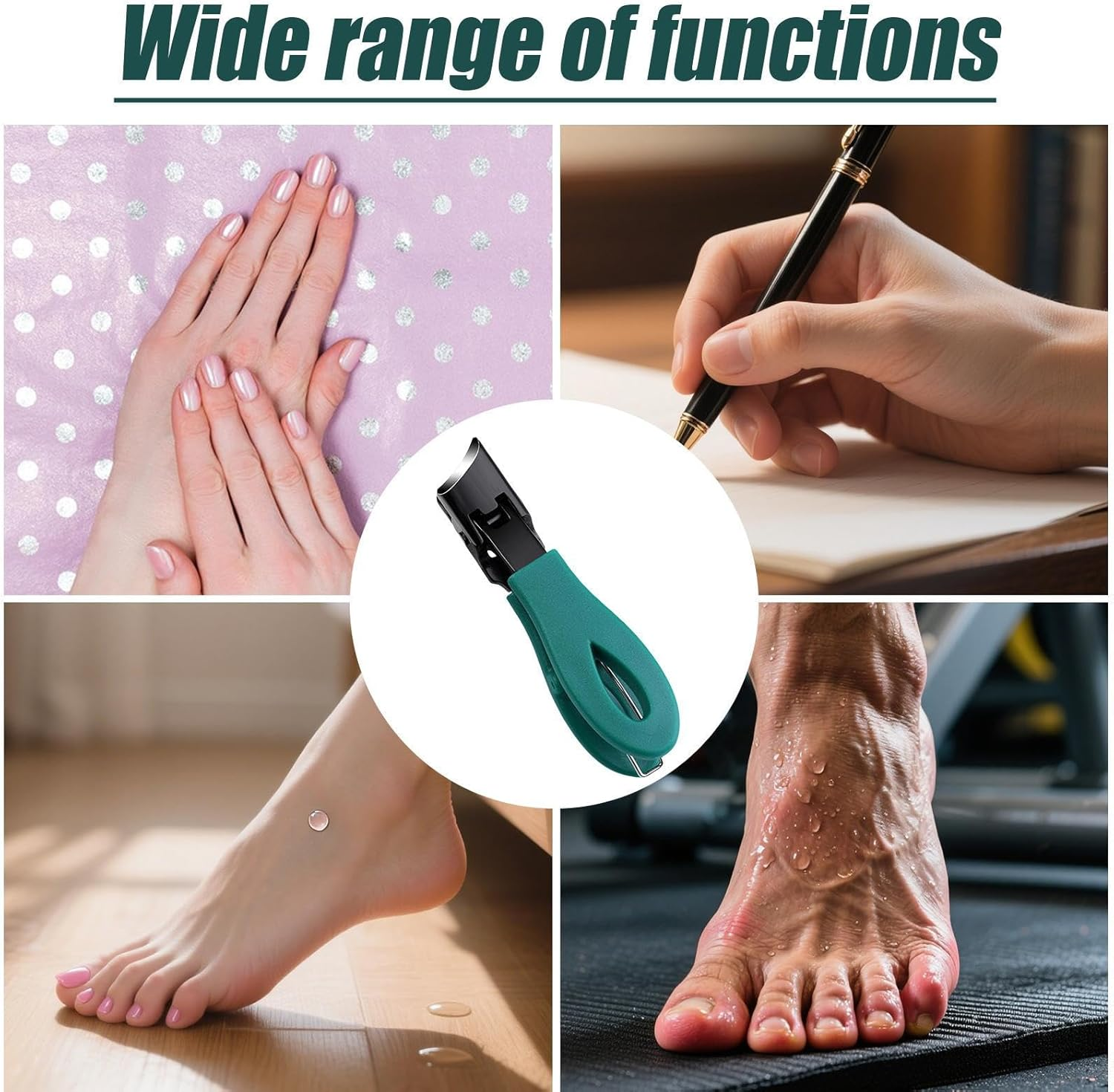 Ingrown Nail Clippers, Anti-Splash Large Opening Toe Nail Clippers, Heavy Duty Fingernail Trimmer Toenail Cutter Hand Care for Salon Household Travel Elderly Women Men Adults Kids image number 6