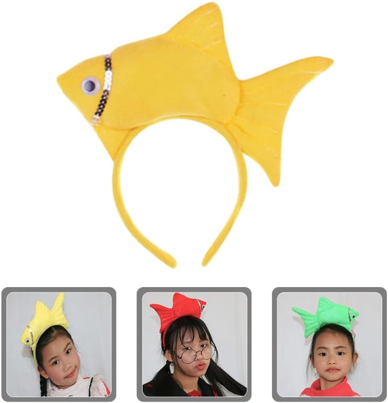 Baluue Cartoon Fish Headband Kids Party Hair Accessory Cosplay Headdress Cute Animal Shaped Hair Hoop for Festivals and Everyday Wear