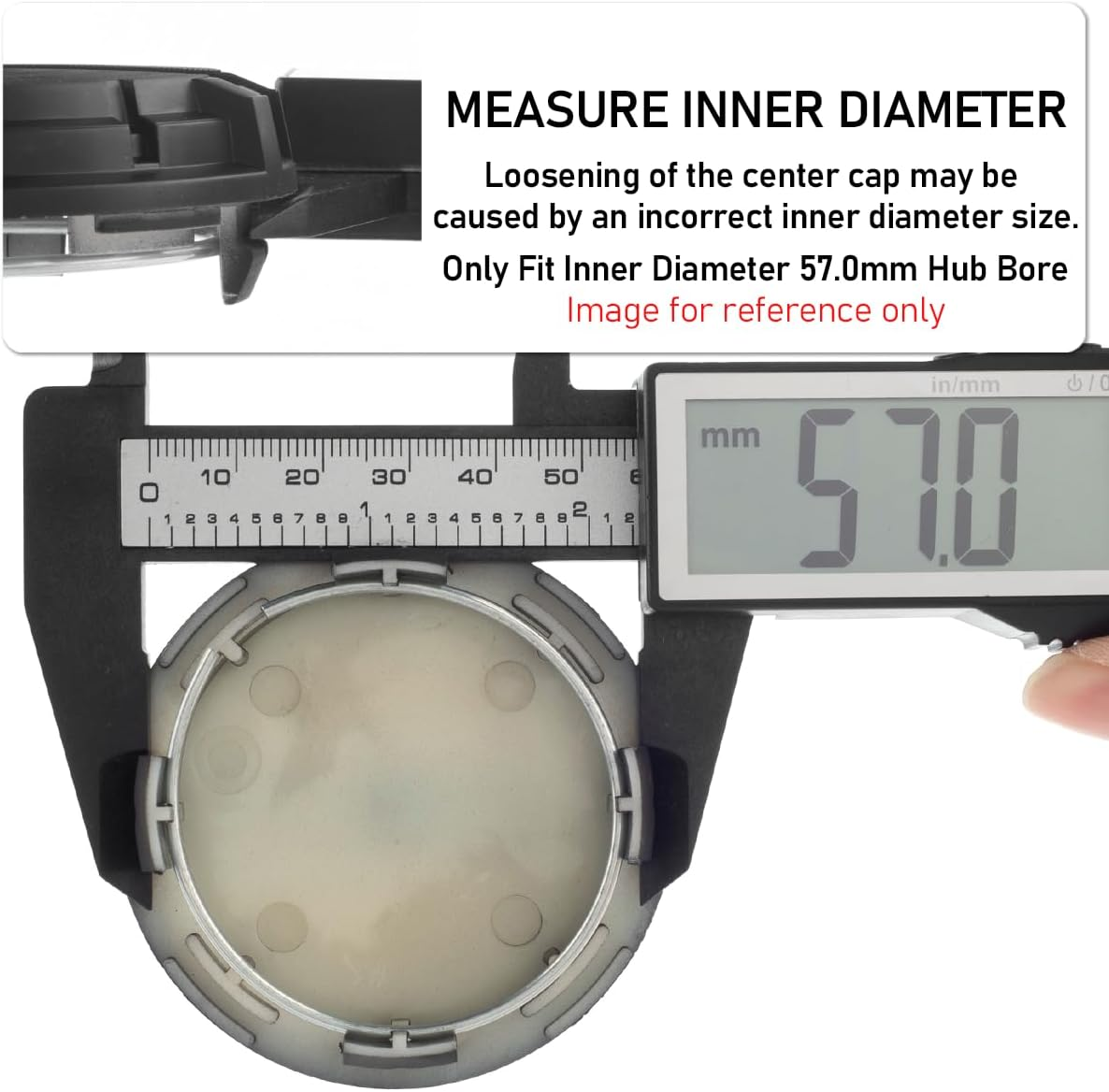 Rtrhinotuning 4 PCS 65Mm Wheel Center Caps Compatible with 57CR and 57DR Gram Lights Wheel Rim, OD: 2.56"(65 Mm) ID: 2.24"(57 Mm) Black