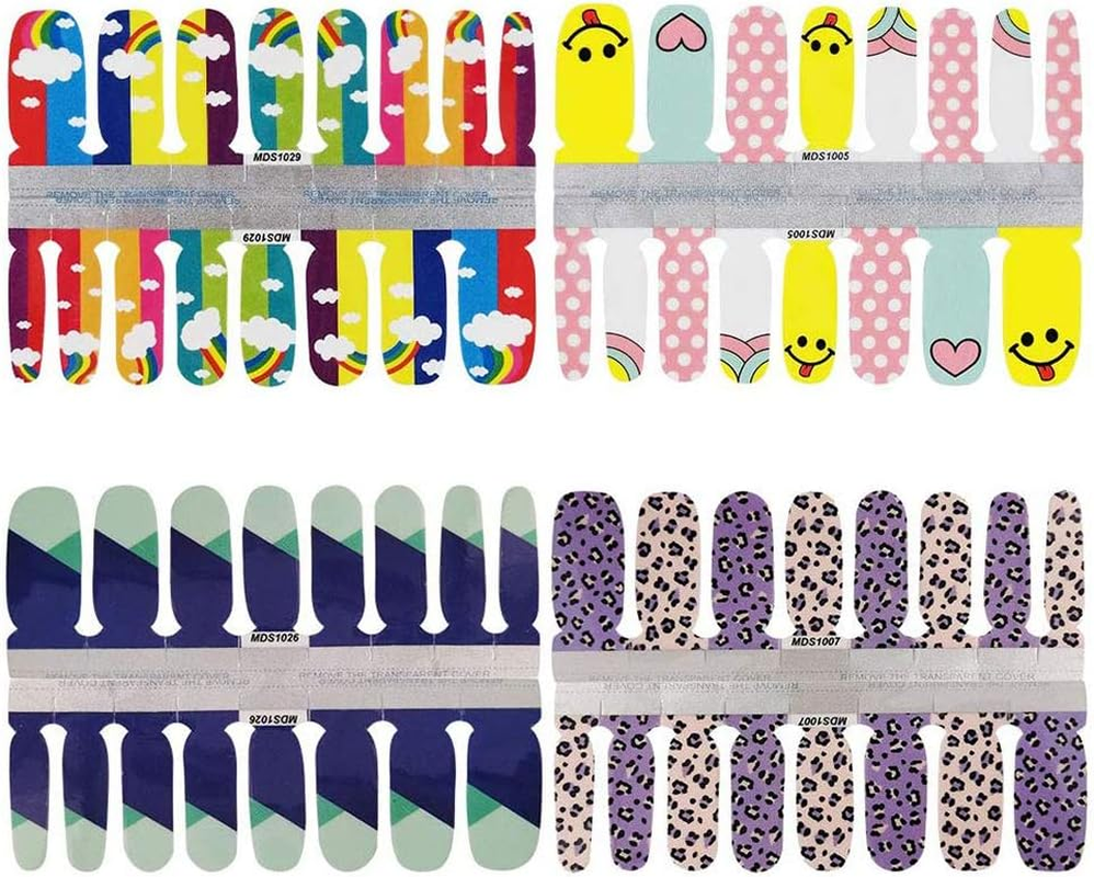 14 Sheets 196 Piece Nail Polish Stickers Strips Pure Color Shine Full Wraps Nail Art Adhesive Decals Nail Art Designs