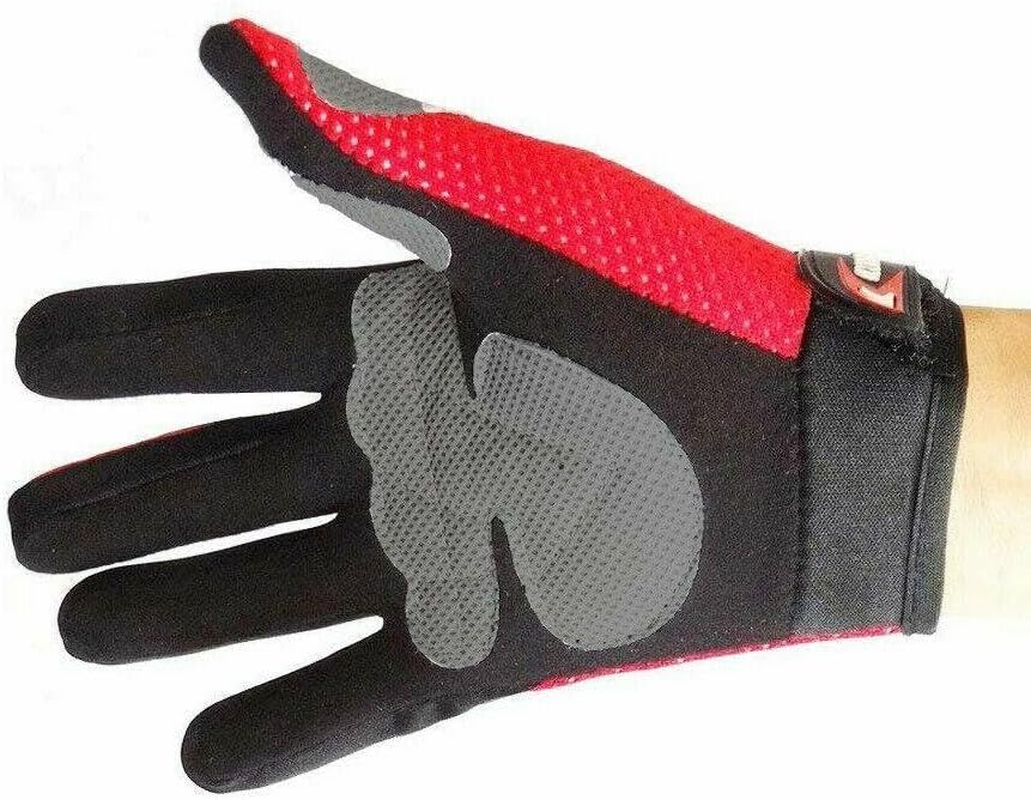 Red Kids Youth Bike Gloves Children Motorcycle Full Finger Gloves for MX Motorbike Motocross BMX MTB Sport Outdoor - Kid Small