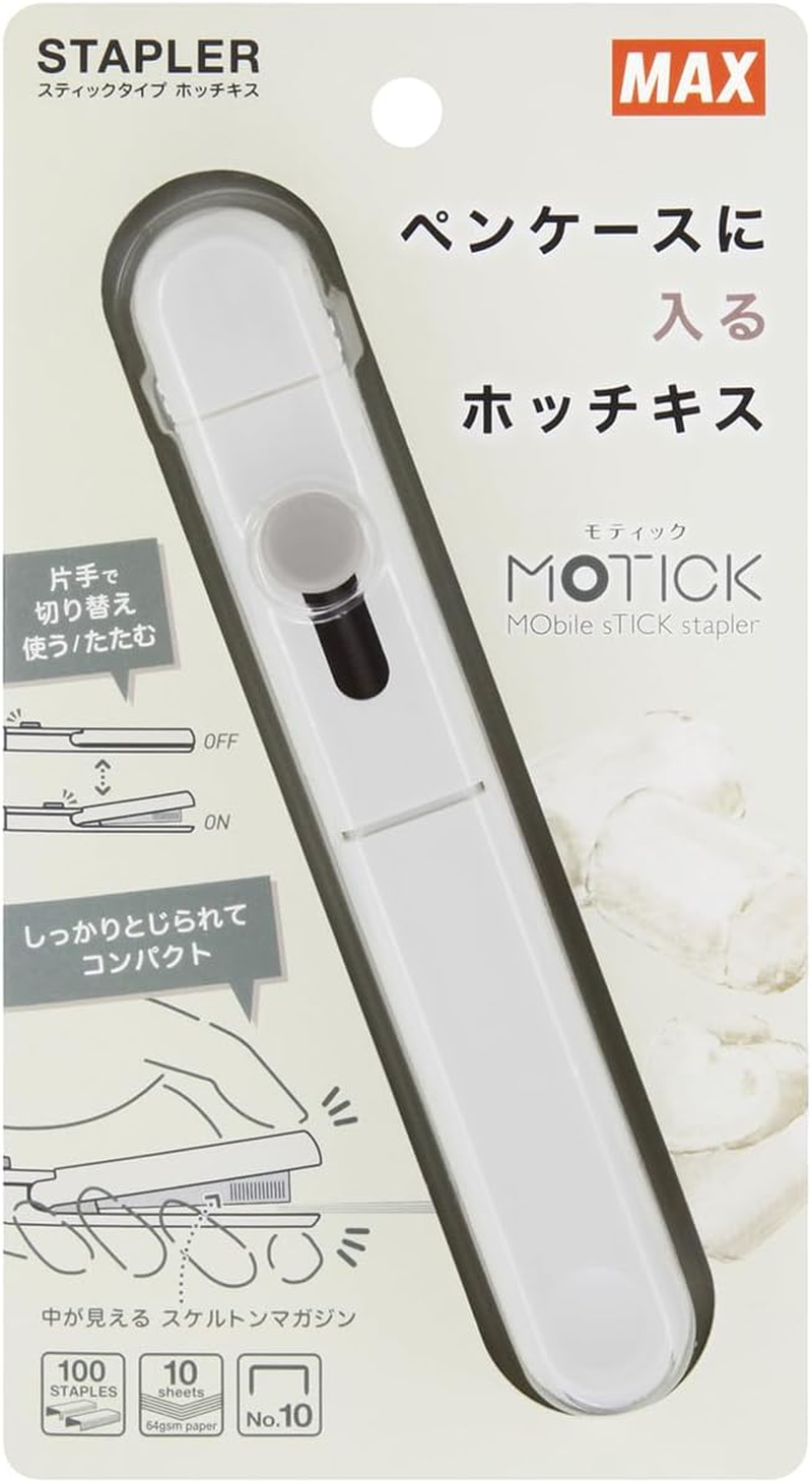 Max HD-10SK/W Stapler Stick Type Motik Dull Color White - Blue (Navy Blue) image number 2