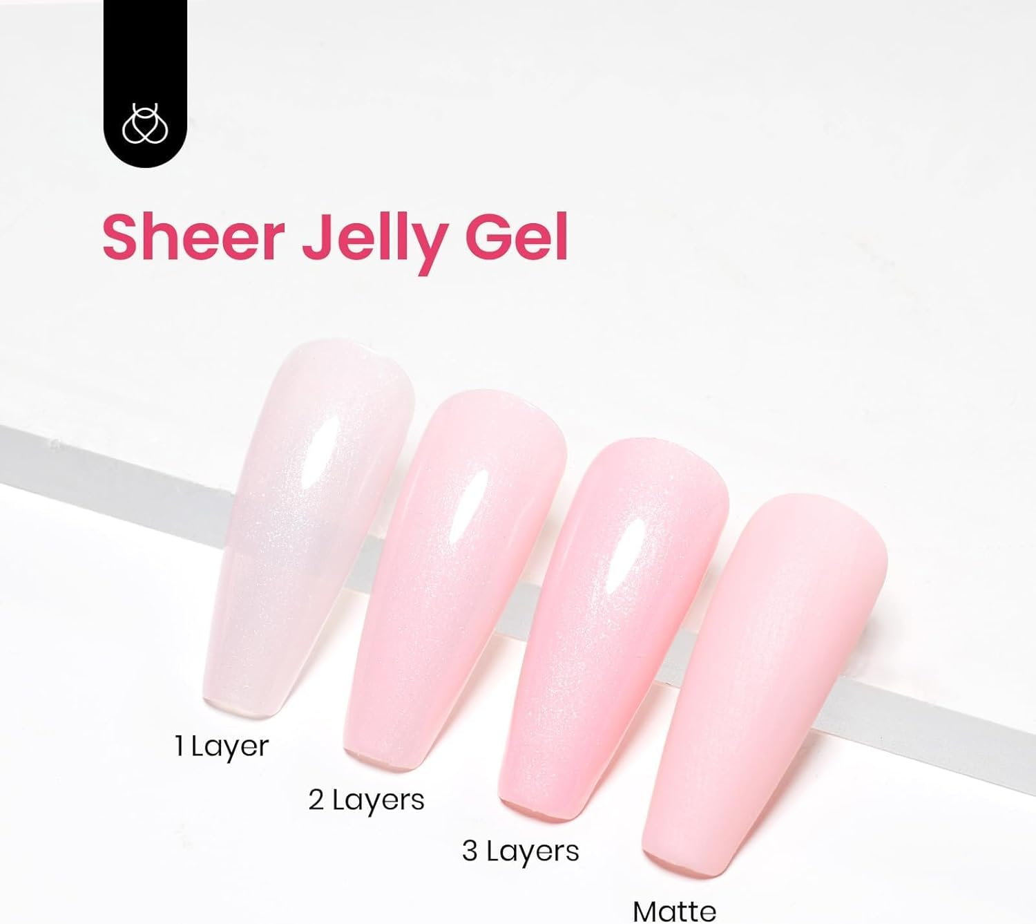 Beetles Gel Polish Gel Polish 1 Pcs Jelly Shimmer Glitter Gel Nail Polish Milky Pink Nail Art Manicure 15 ML Uv Gel Girls Women image number 4