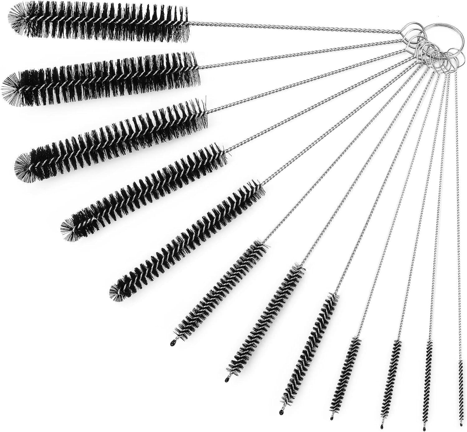 13-Piece Stainless Steel Flexible Cleaning Brush Set (22Cm) &ndash; Durable Stainless Steel Wire Brushes in Multiple Sizes (2-25Mm) for Straws, Bottles, Pipes, Tubes, and Drains image number 3