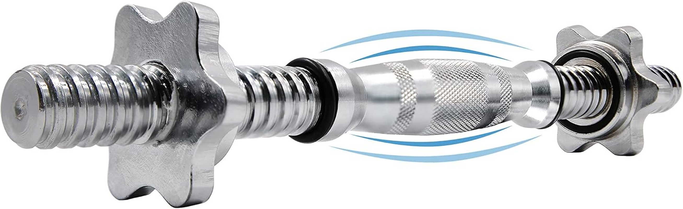 PROIRON Dumbbell Bar 14 Inches Spinlock Dumbbell Handles Standard 1&rdquo; Weight Bar (Pair with 4 Metal Spinlock Collars) image number 3