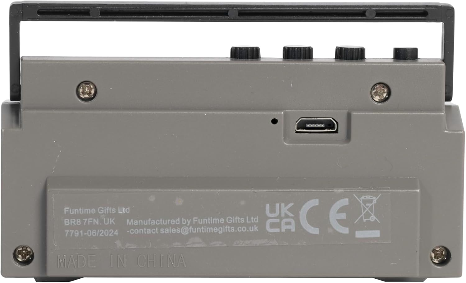 Funtime Gifts World'S Smallest Novelty Boom Box Bluetooth Speaker - Rechargeable with USB Cable image number 6