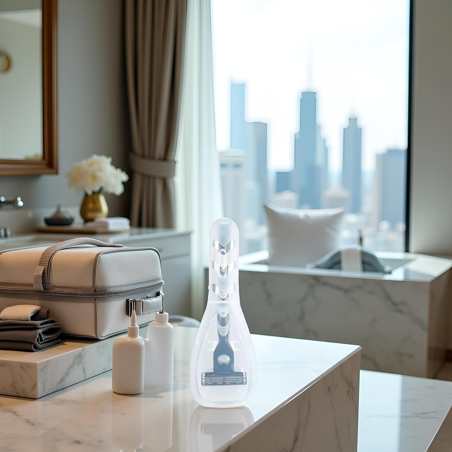 Opemg Transparent Portable Travel Shaving Protector for Men Plastic Box Container Storage Razor Holder Protective Case Organizer Electric Shaver Shaving and Hair Removal image number 3