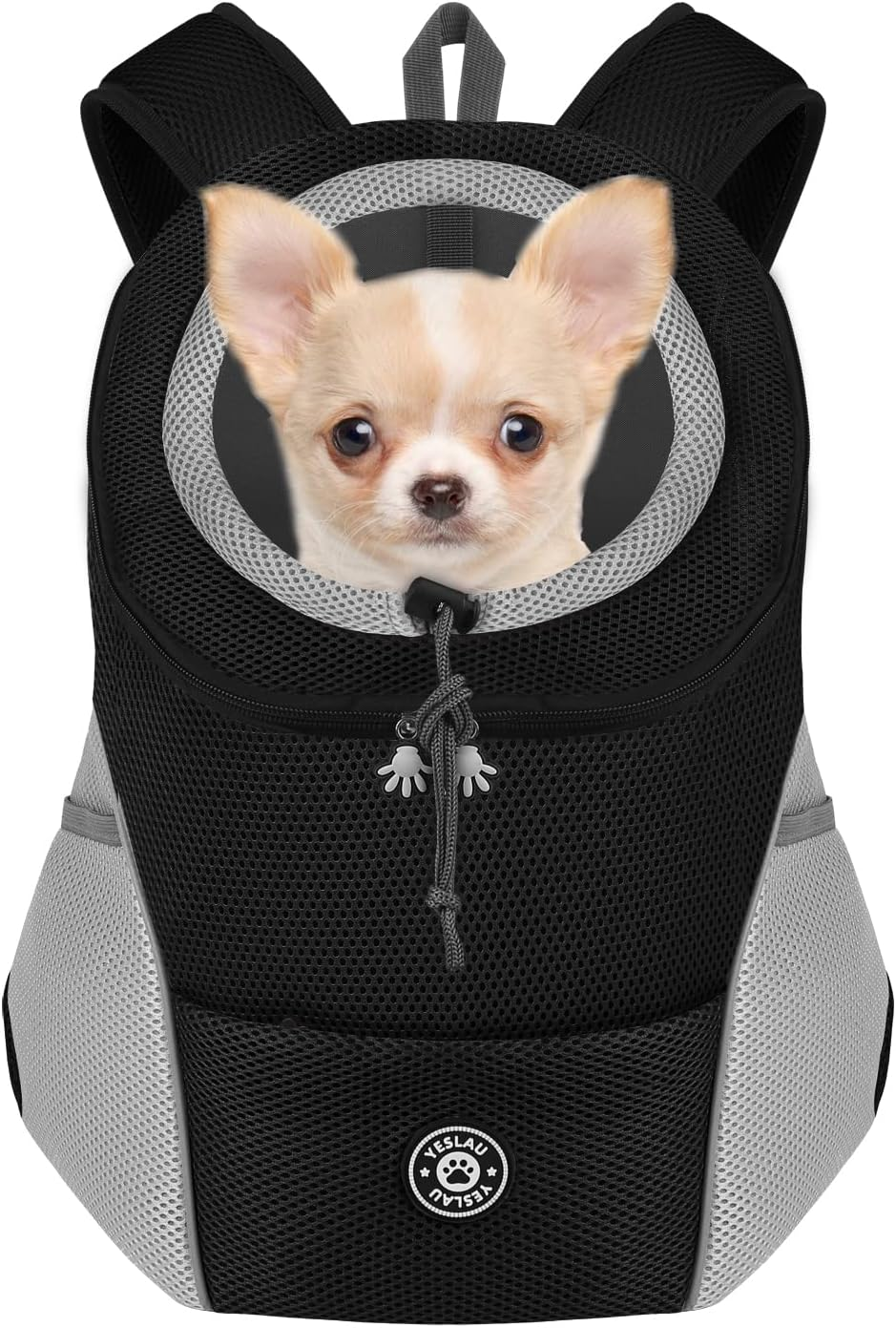 Dog Backpack Carrier Pet Carrier for Small Medium Dogs Travel Bag Front Pack Breathable Adjustable with Safety Reflective Strips for Hiking Outdoor Cats