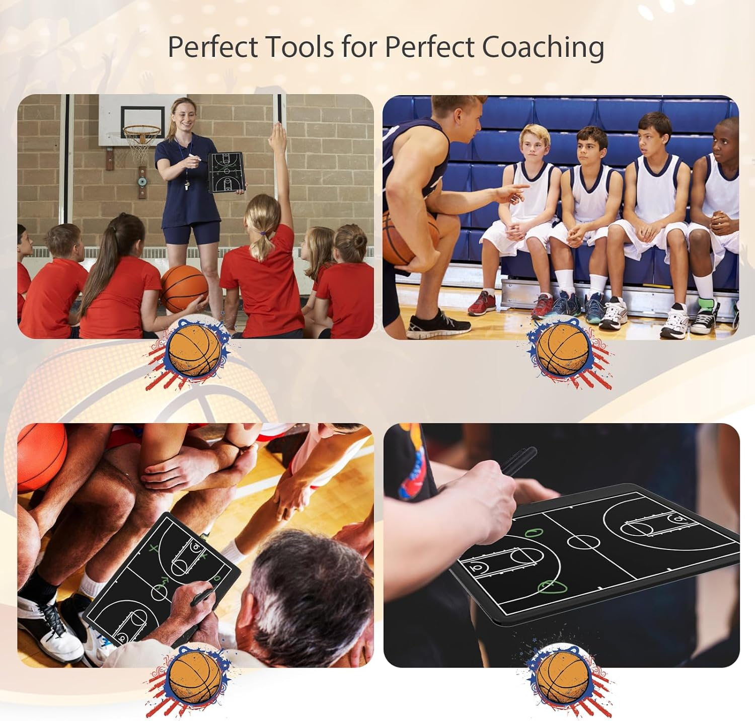 Electronic 16 Inch Basketball Coaching Boards, Portable Erasable Pro Strategy Board for Training Teaching Competition Command,Tactical Drawing Tablet Coach Gifts